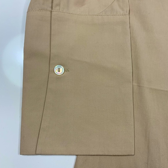 Alicia Bell Quiet Luxury Classic Neutral Button Down Beige Tan 14 like new - Picture 4 of 9